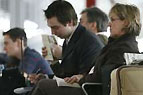 Scenes like this one from Heathrow's terminal five could find mention in Tony Parsons' next book. (Reuters)