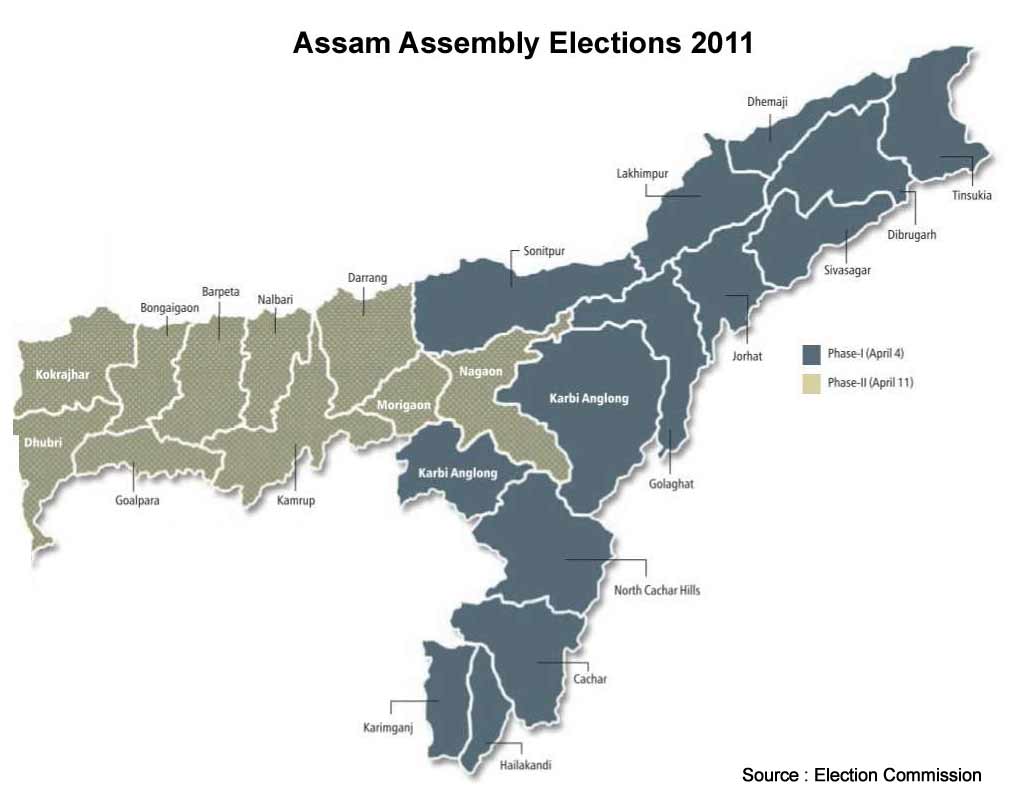 Assam Map Political